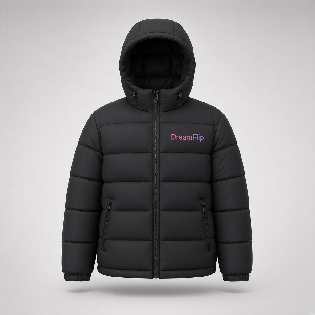 Puffer Jacket, Black, 1 of 4